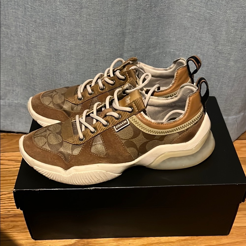 Coach Brown and Tan Sneakers